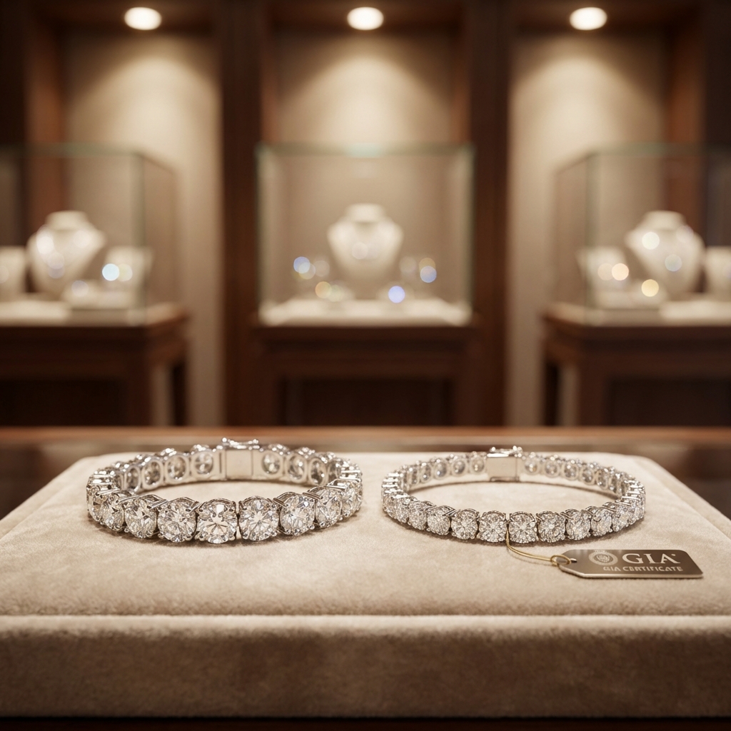 Men's and Women's Diamond Tennis Bracelets